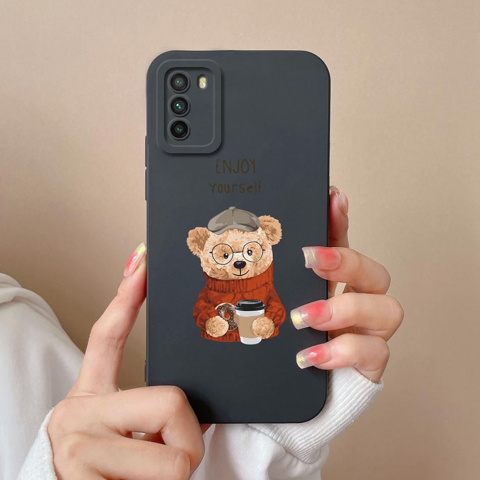 For Poco M3 Pro Case Cartoon Soft Liquid Silicone Full Coverage Anti Drop Phone Shell For Xiaomi Poco M 3 Pro M3Pro Bumper Funda