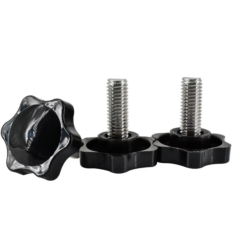 5/10pcs Star Shape Head Hand Knob Screws Bolt M4 M5 M6 M8 M10 M12 Plastic Thread Clamping Thumb Handle Machine Screw Bolts