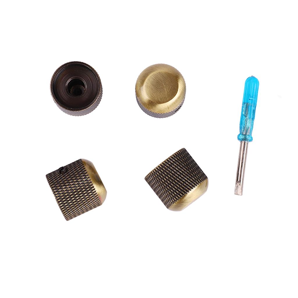 4Pcs Guitar Knob Screwdriver with 1 Slot Screwdriver Control Knob Hat Replacement for Electric Guitar