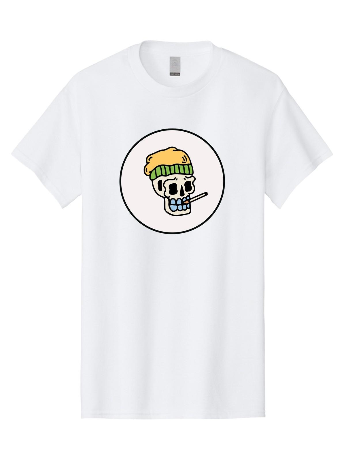 Skull-With-Lollipop Mens Graphic Tee,100% Cotton,Casual Summer Wear S