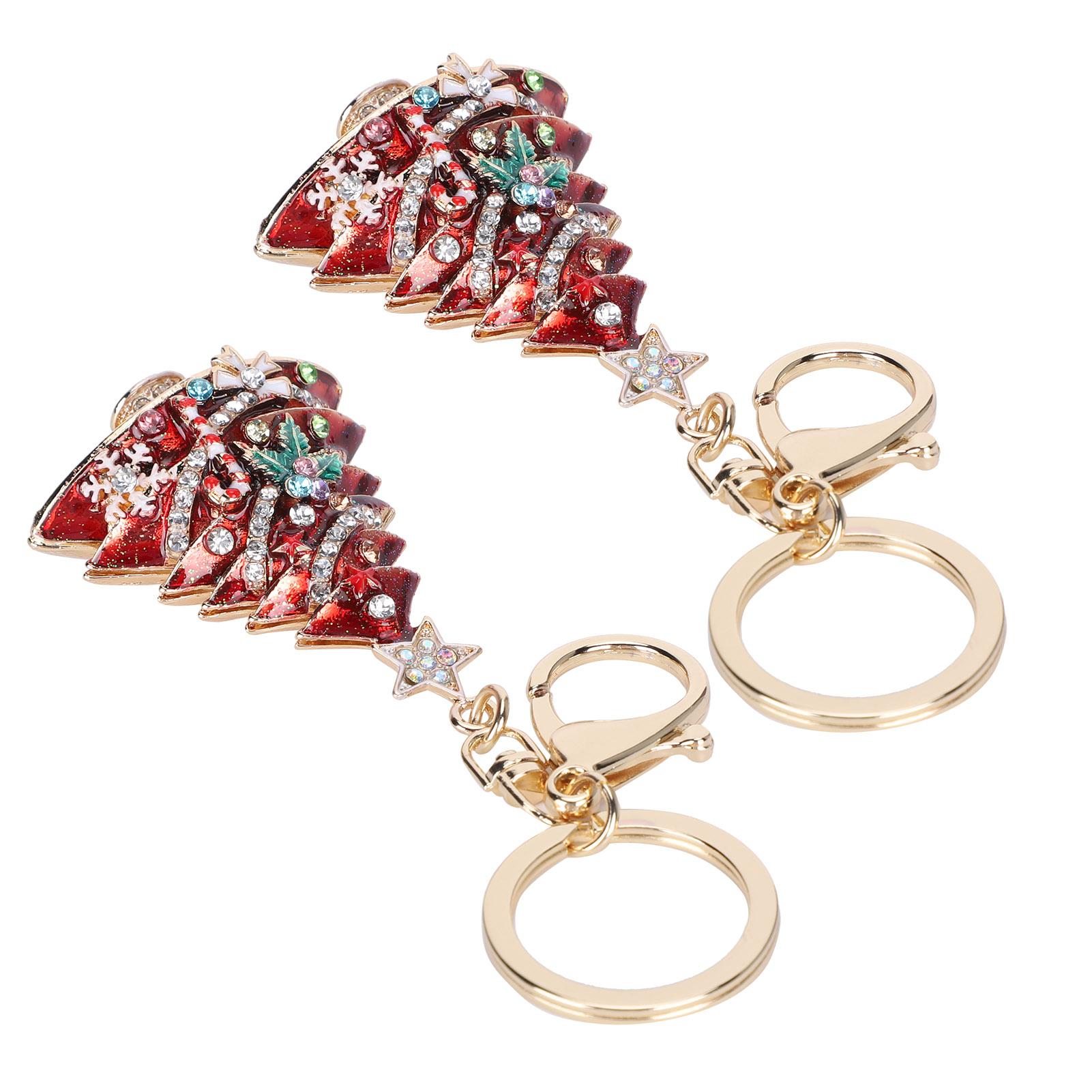 

2 шт. Рождественский брелок-подвеска в виде елки, модные милые аксессуары для одежды, OranmentRed красный