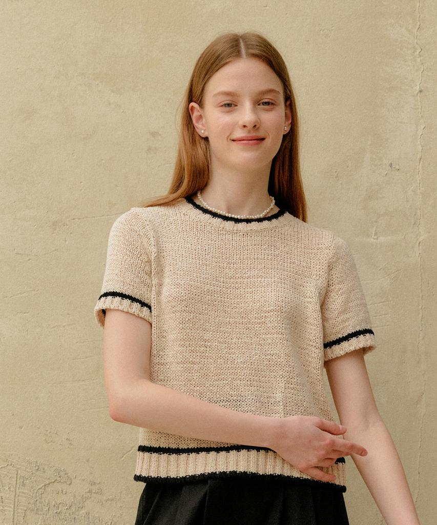YUPPE Tape Color Knit_Ivory