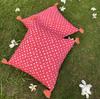 Peach Bandhani Cotton 2 Cushion Cover Set- 16*16 inches