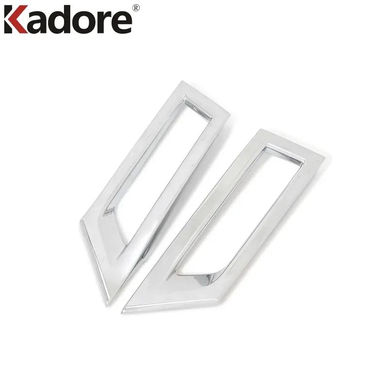 For Nissan Kicks 2016 2017 2018  Chrome Front Fog Light Lamp Cover Trim Head Foglight Foglamp Bezel Trims Car Accessories