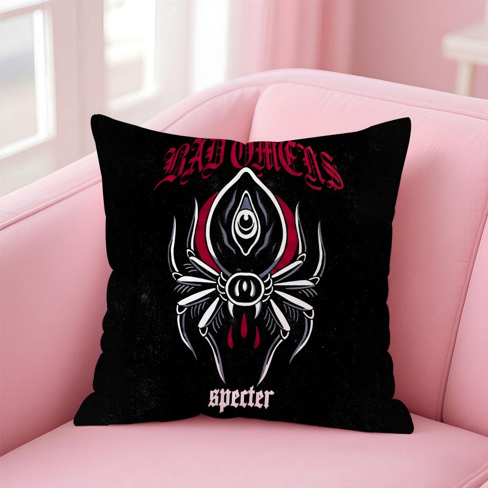 b-Bad Omens band Cushion Cover Comfortable Reversible Pillow Cover Ideal for Car Sofa Bedroom & Beyond