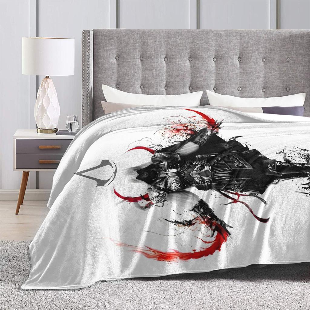 A-Assassins C-Creeds Blanket Cover Velvet Lightweight Thin Throw Blankets for Car Sofa Couch Bed Rug