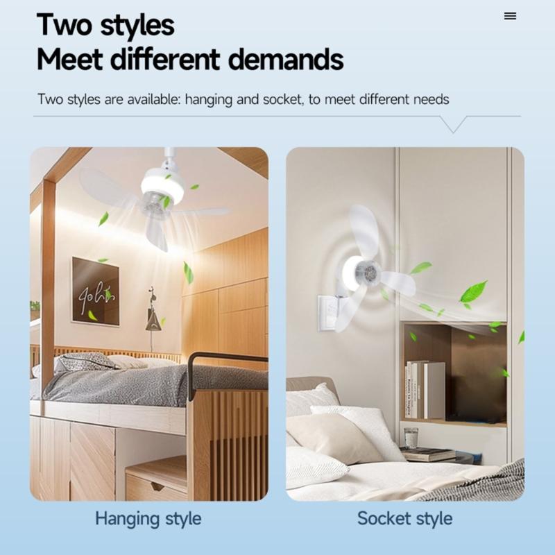 11.4Inch 3 Speed Adjustable LED Ceiling Fan Light 360 Degree Adjustable Arm Quiet Operation Ideal For Bedroom Study Room