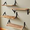 Wooden Wall-Mounted Display & Storage Rack for Entryway or Living Room