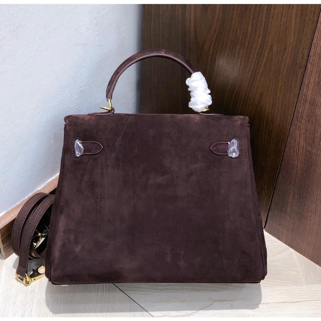 European and American Retro Suede Fringed Keli Bag 2025 New Autumn and Winter Leather Women's Bag Lock Fashion Portable Shoulder Bag