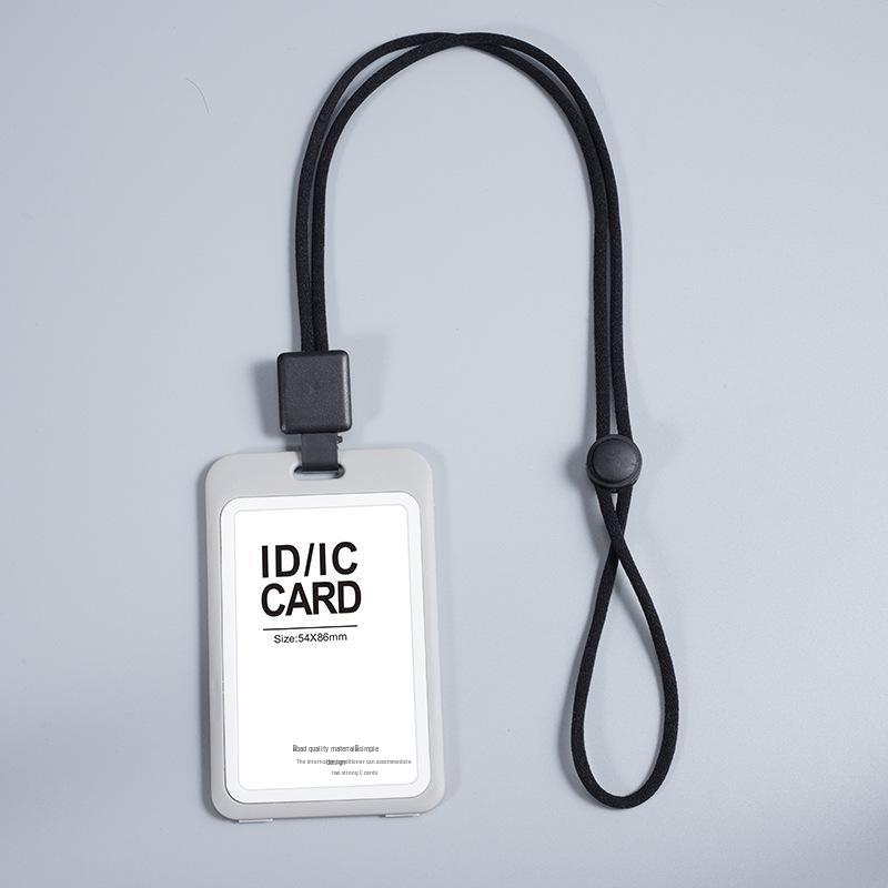 Autumn Rain Transparent Dual-Sided Retractable ID Badge Holder