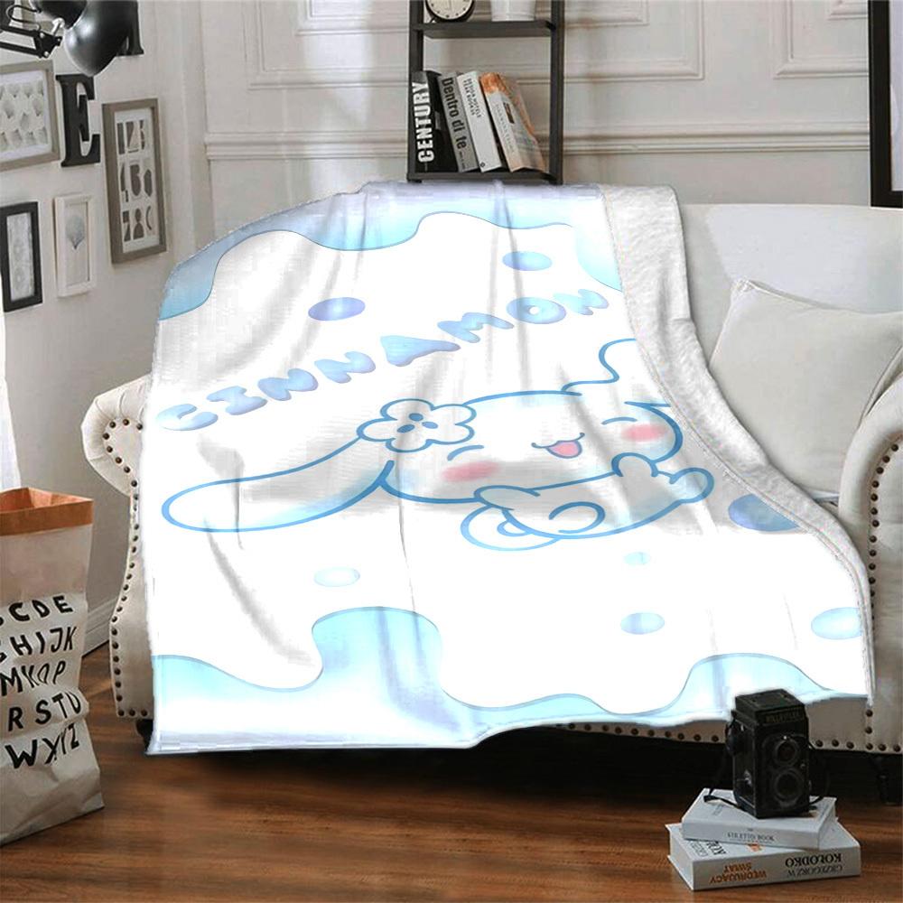 1pc NAME CINNAMON Blanket Lightweight Flannel Throw for Sofa Bed Travel Camping Livingroom Office Couch Chair