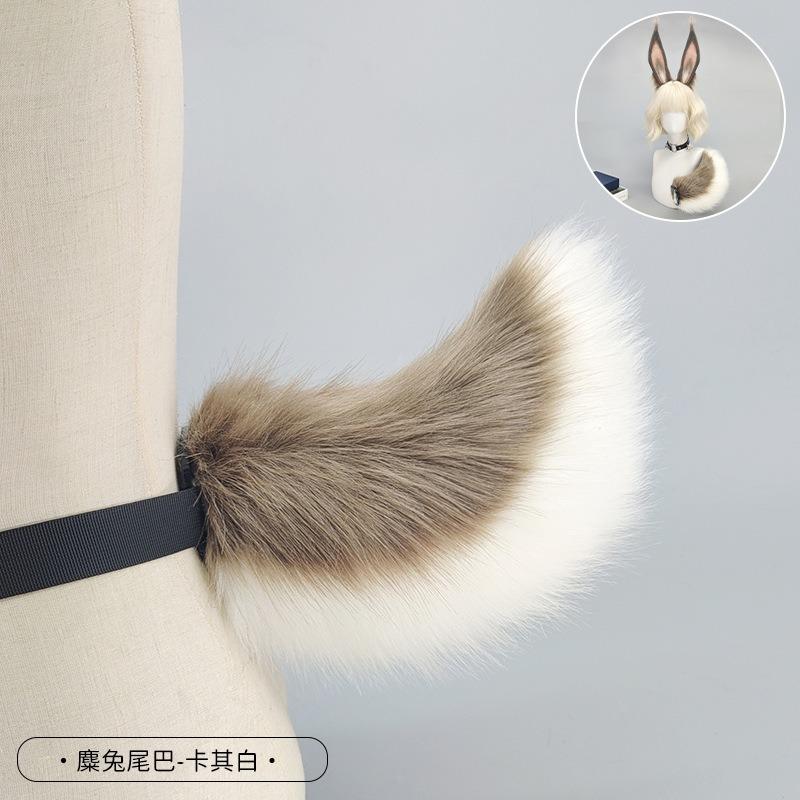 Ark Operator Rabbit Ears Headband Amia Brutality Handmade Cosplay Props Plush Headgear Hair Accessories