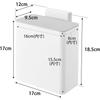 Yamazaki Magnet Sink Door Trash Can White 17x9.5x17cm with Lid and Plate