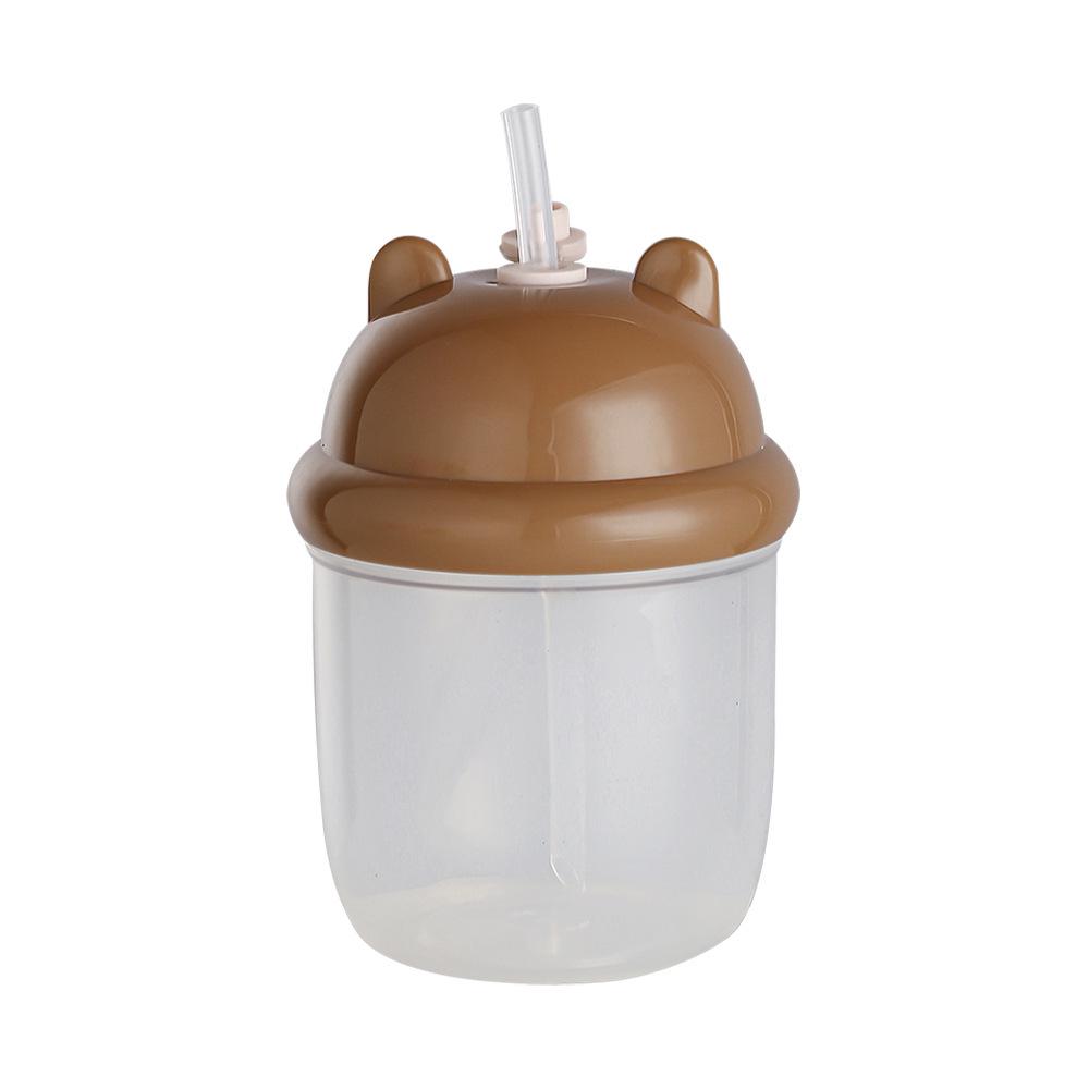 Kids' Cute Portable Mini Straw Cup - Chubby PP Design with Printed Logo