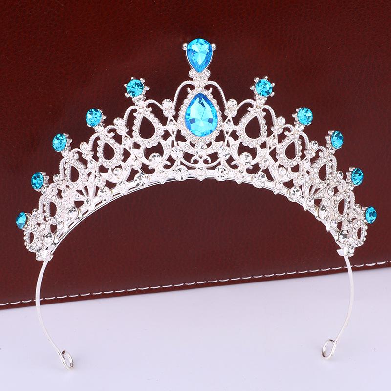 Retro Bridal Crown Tiara Princess Prom Party Queen Hair Crown Alloy Rhinestone Crown