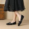 Fashion Women Mary Jane Shoes Flat Soft Comfortable Fairy Style with Dress Casual Walking Shoes