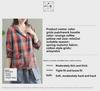 Women's Retro Plaid Hooded Cardigan Shirt