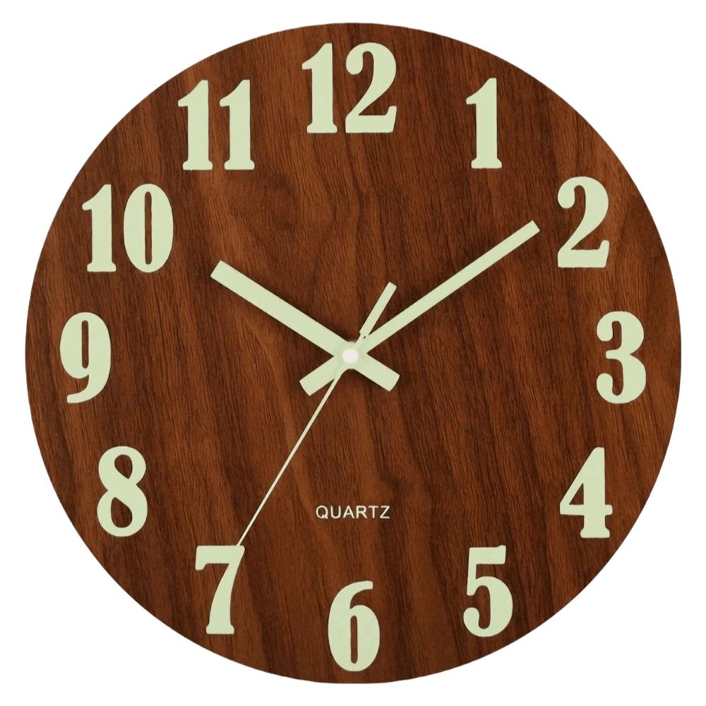 Silent Luminous Wall Clock 8 Inch Quartz Wall Clock Minimalist 3D Wall Clock Office