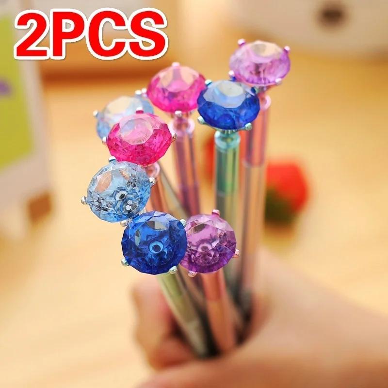 Kawaii Crystal Ball Pens Ballpen Trendy  Ballpoint Pens Korean Pens For School Stationery Office Supplies