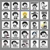 50 Mushroom Head Emoticon Pack Doodle Personality Cartoon Humor DIY Skateboard Water Cup Hand Ledger Decorative Stickers