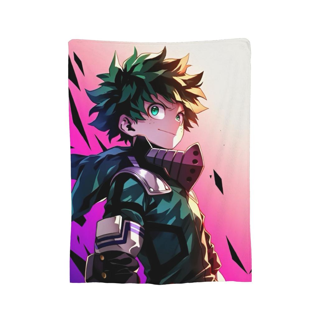 My Hero Academia Blankets Fleece Anime Warm Throw Blankets for Car Sofa Couch Bedroom Quilt
