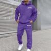 Trendy Unisex Plus Velvet Hooded Sweatshirt Set