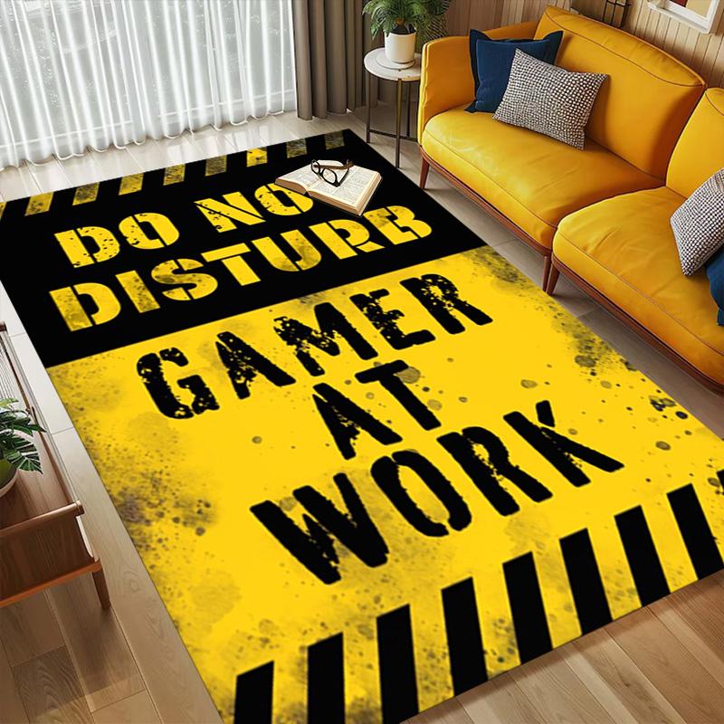 Gamer Alert Living Room Nonslip Area Rug Soft Carpet For Bedroom Game Playroom Sofa Office Home Decor Doormat Christmas Gift C9302430