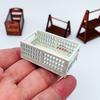 Miniature Kitchen Vegetable Storage Box Mini Wood Basket Cute Dollhouse Furniture Accessory for Enhanced Miniature Scenes