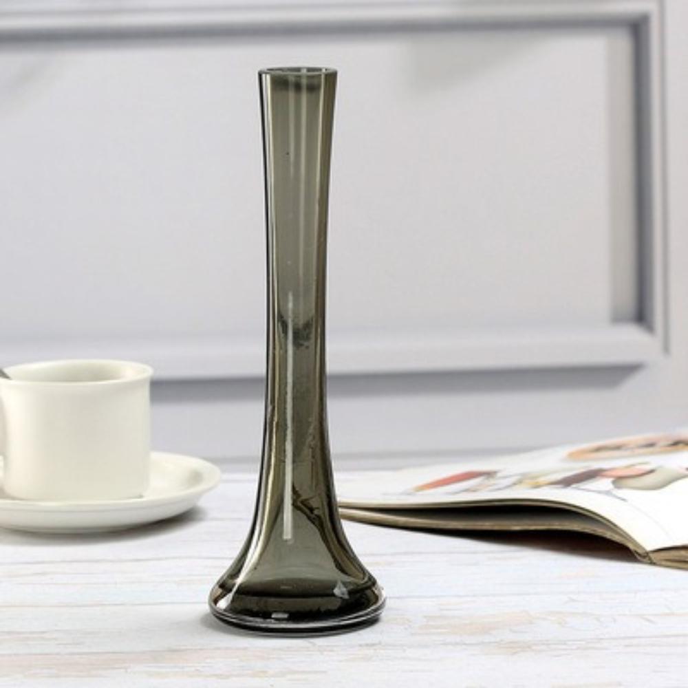 Fashionable Colored Transparent Glass Vase for Single Flower Arrangement Modern Table Decoration for Home Wedding Decoration