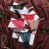 Breathable Soft Lace Flower Thongs Solid Color Underpants Low Waist Briefs Lingerie Traceless T-back Panties Daily Wear