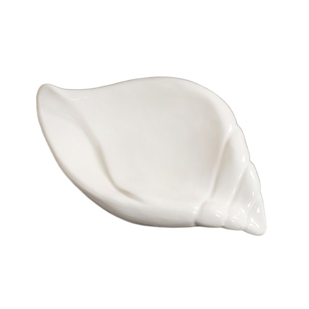Ceramic Shell Conch Soap Box Soap Dish Soap Drying Rack Practical Drain Rack  Bathroom