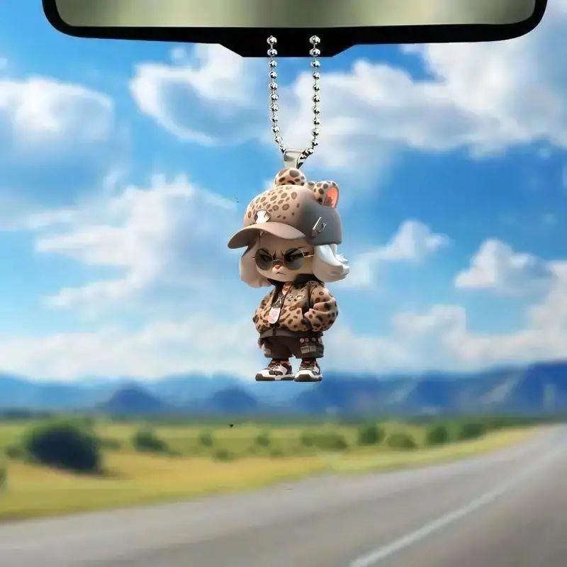 Delightful Acrylic Car Rearview Mirror Pendant For Unique Interior Decoration