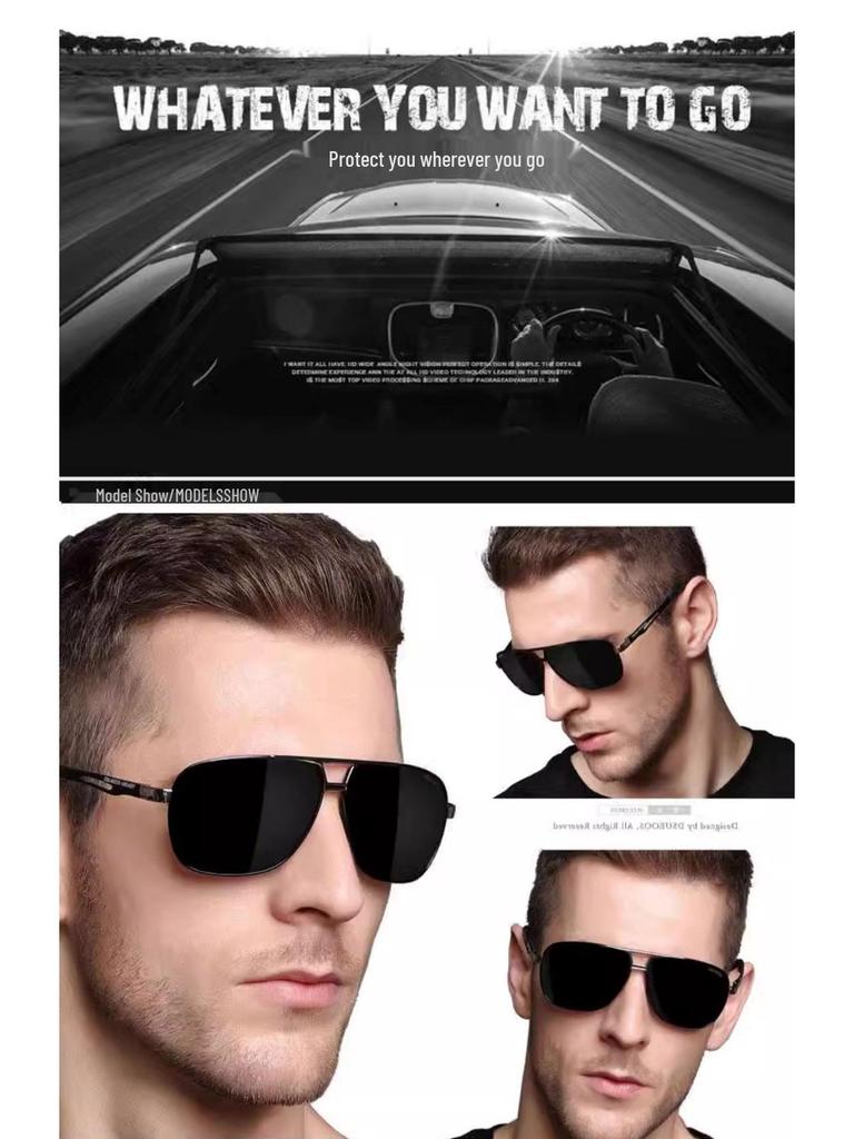 Men's Polarized Day & Night Sunglasses: Anti-UV HD for Driving & Fishing