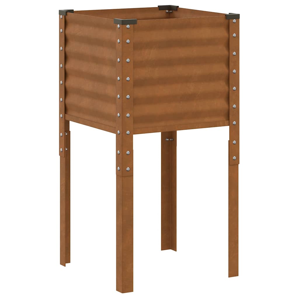 Garden Planter Box 45 X 45 X 88 Cm Weathering Steel
