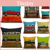 Car Dog Vintage Print Pillow Case Cartoon Beautiful Cushion Cover For Cars Home Decor Living Sofa