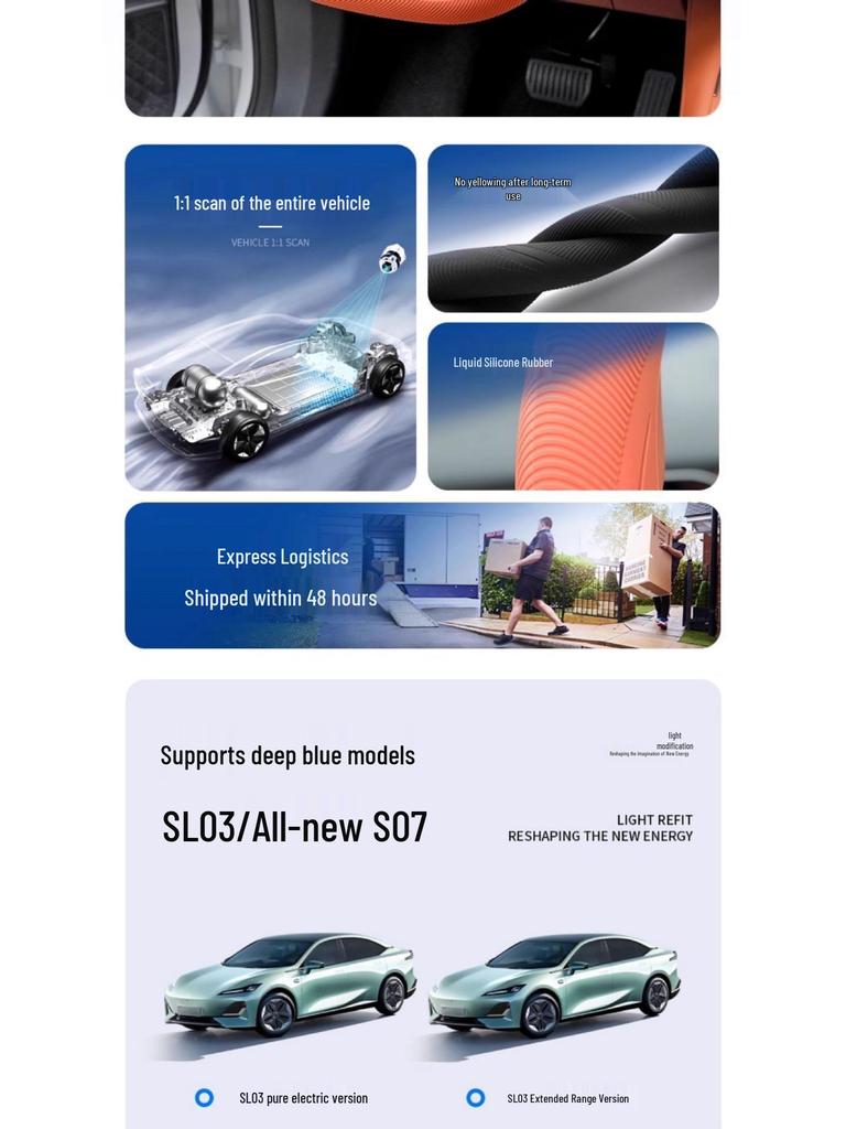 Ultra-thin Steering Wheel Cover for Deep Blue SL03/S07/S7 - Unique Interior Car Accessory