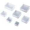 2Pcs Mini Square Boxes Clear Plastic Jewelry Storage Case Container Packaging Box For Earrings Rings Beads Collecting