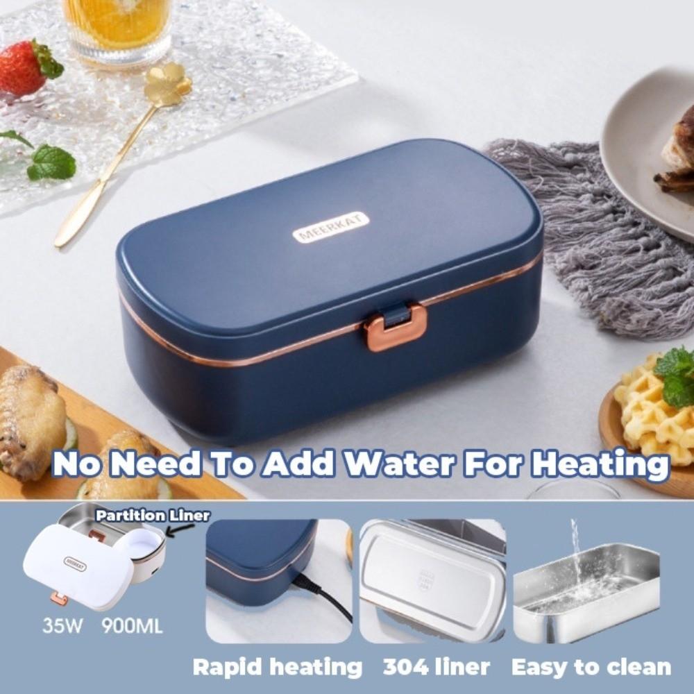Silent Heating Heated Warmer Lunch Box No Need Water Constant Temperature Lunch Box  Office Worker