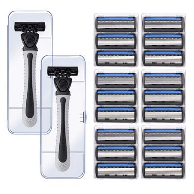 Living Manrep 6-blade Razor + Razor Blade 3-pack Set Shaving Hair Removal ,Korean Razor Blade