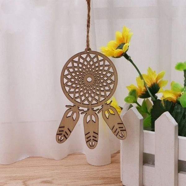 10pcs Dream Catcher Xmas Wooden Craft Ornament Christmas Tree Hanging Decoration