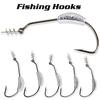 25pcs Fishing Hook Fishing Crank Barbed Lead Offset Lure Hooks Soft Bait Pin Tackle Accessories Set