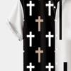Summer Mens Cool Thin Breathable Lapel Collar Hanging Dyed Gradient Cotton Shirt