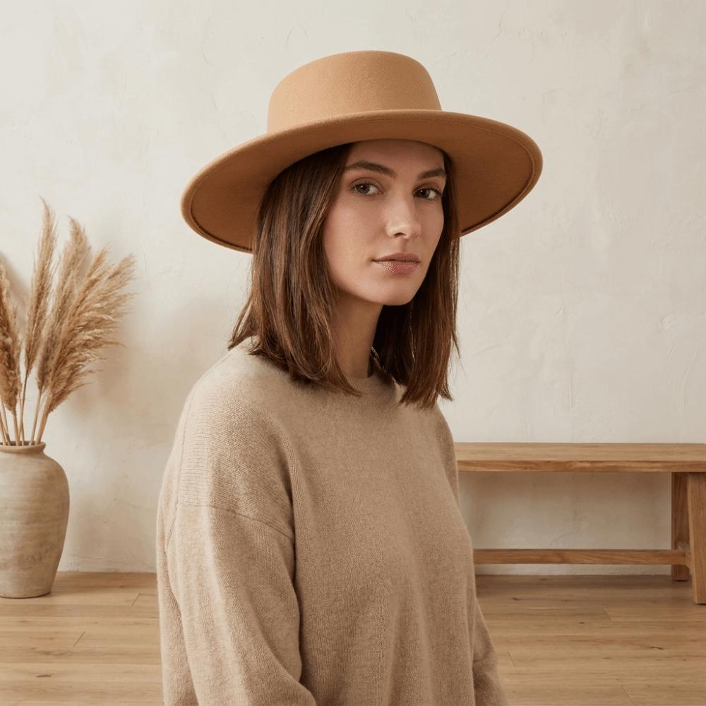British Style Wide Brim Felt Hat Solid Color Women Jazz Hat Elegant Hepburn Style Bucket Hat Bride
