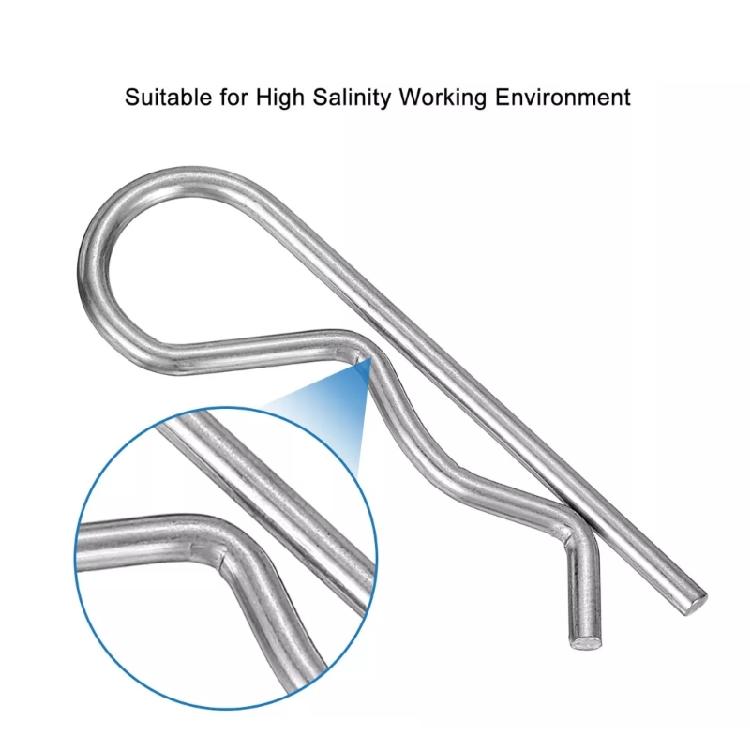 10pcs R Shaped Spring Cotter Pins Assortment Set Steel Hairpin Clips Simple To Use for Versatile Hitch Pin Applications