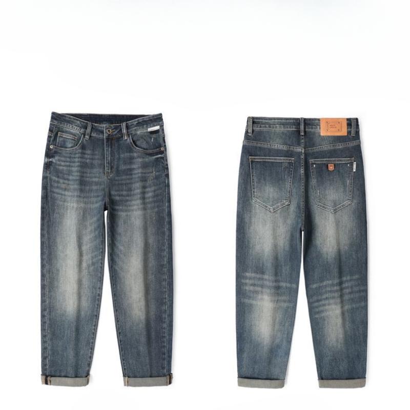 Harem Jeans Men's Spring Cotton Elastic Harem Trousers Men's Loose Spring American Big Cow Casual Pants Men's Spring