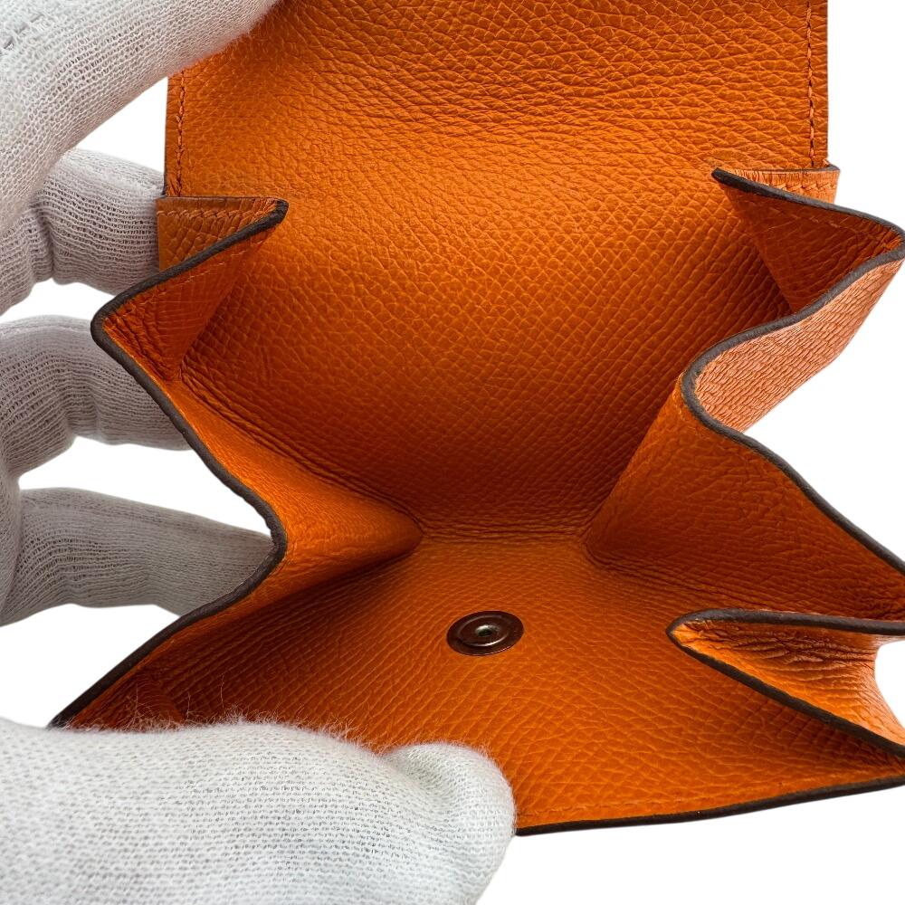 Hermes Porta-moedas Epsom Revan Gado Laranja Epsom Usado