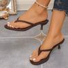 Anti-slip Shoes, Low-heeled Shoes, Women's High-heeled Large-size Flip-flops