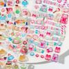 Food Puffy Stickers 3D Ice Creams Desserts Stickers Fun Reward Stickers Cute Sushi Candies Puffy Stickers for DIY Crafts Scrapbooking Journals