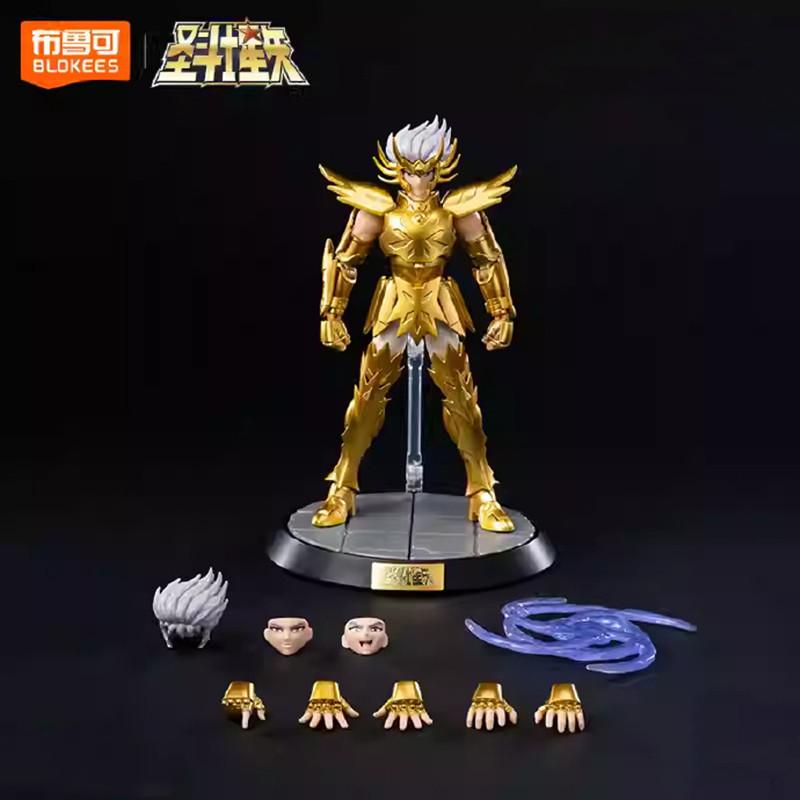 BLOKEES Saint Seiya action figure model Splicing toy Anime Characters Shura Shiryu Hyoga Camus Death Mask Aiolia Action Figure