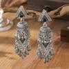 Vintage-style Long Tassel Bell Earrings for Foreign Trade India's Unique Creative Alloy Earrings for Tourist Attraction Photoshoots